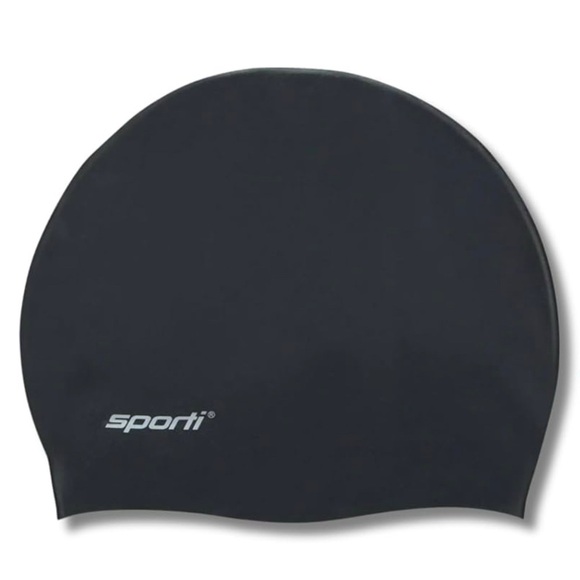 Sporti Silicone Swim Cap - black - Picture 1 of 9